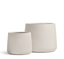 Кашпо TREEZ ERGO - Fine Rock - Чаша Cone - Белый камень