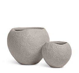 Кашпо TREEZ Effectory - Organic - Сфера - Белый песок