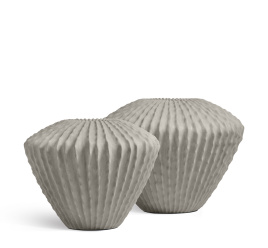 Кашпо TREEZ Effectory - Moho - Сферическая Design-ваза - Белый песок