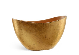 Кашпо TREEZ Effectory - Metal - Ваза-Лодка малая - Сусальное золото