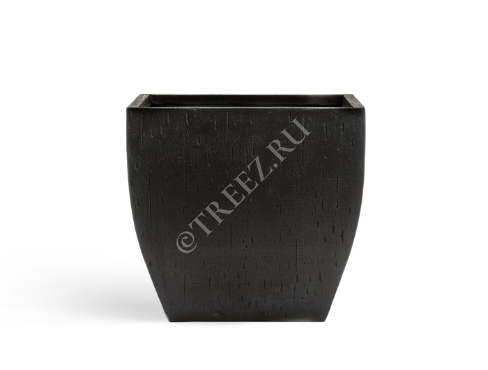 Кашпо TREEZ ERGO - серия Cork - Трапеция-чаша - Антрацит фото