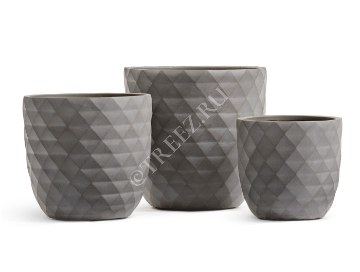 Кашпо TREEZ ERGO - Diamond - Чаша-конус - Мокко фото