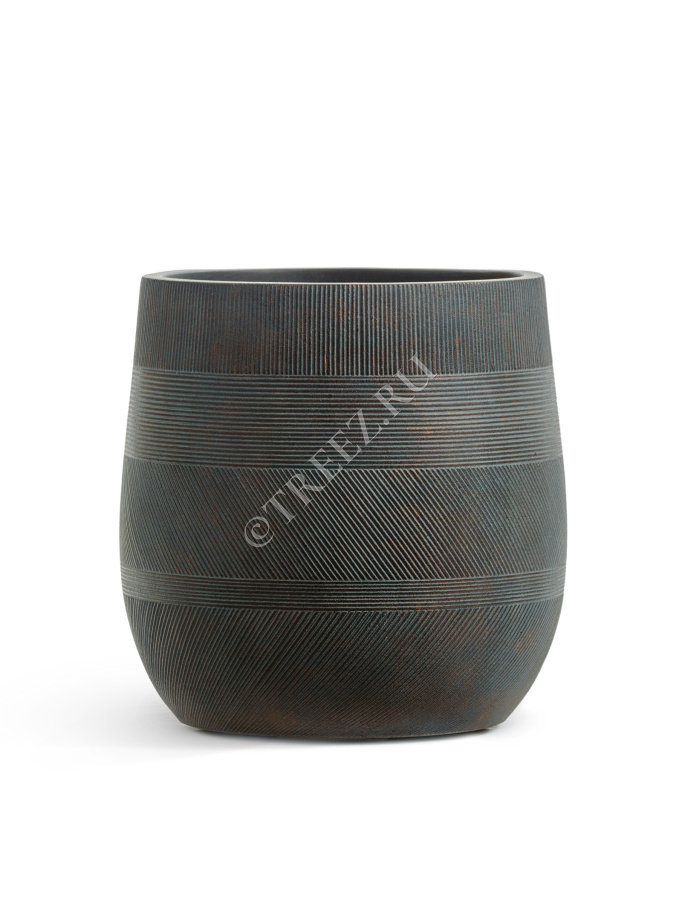 Кашпо TREEZ ERGO - Graphics - Округлая чаша - Окись с медной патиной фото