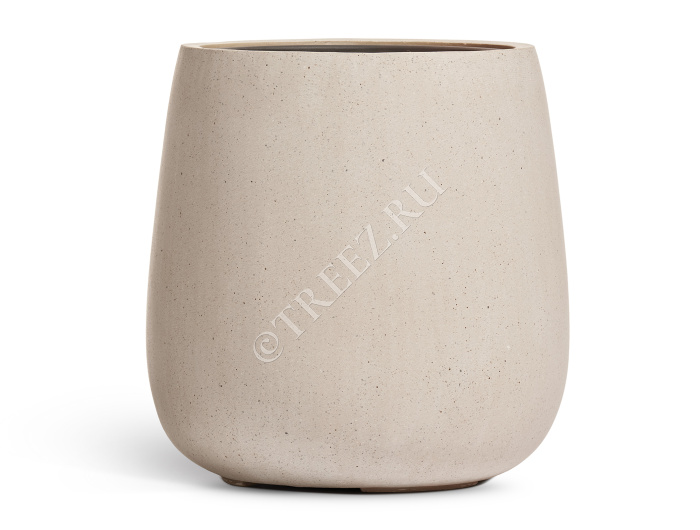 Кашпо TREEZ Effectory - Beton - Design-Чаша - Белый песок фото