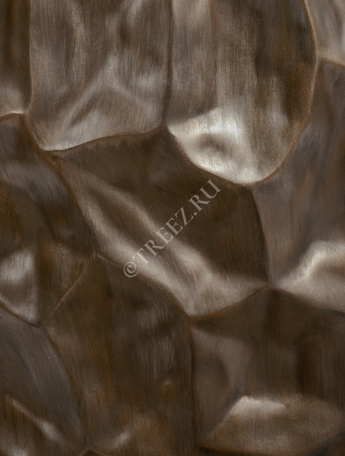 Кашпо TREEZ Effectory - Metal - Высокий округлый конус Design Crumple - Чернёная бронза фото