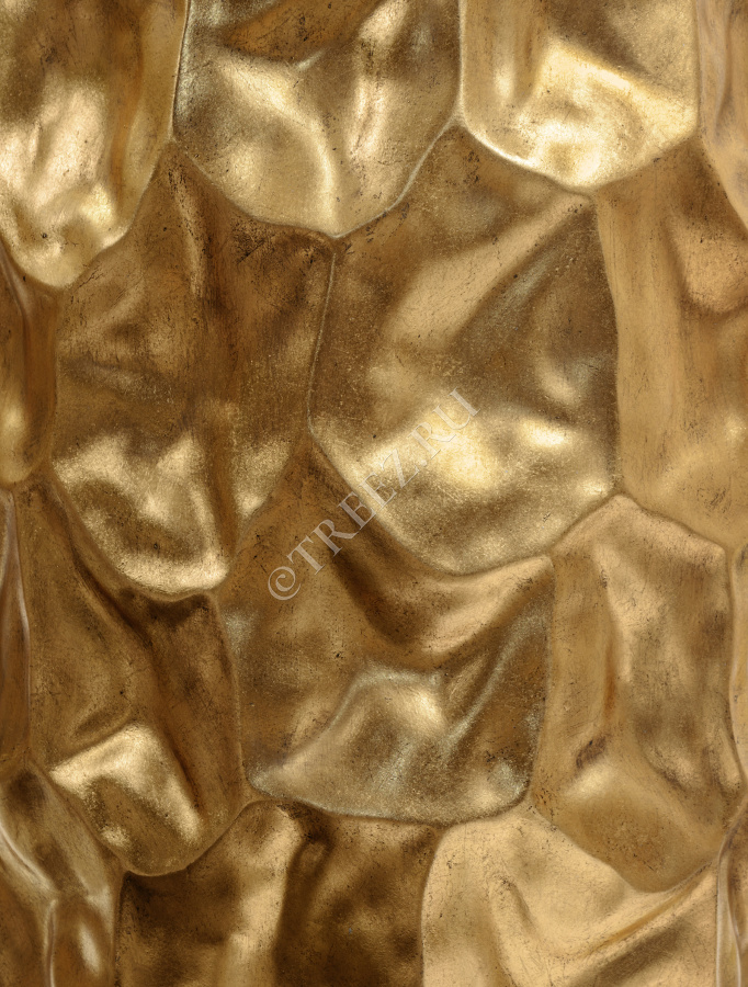 Кашпо TREEZ Effectory - Metal - Округлая чаша Design Crumple - Сусальное золото фото