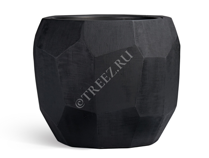 Кашпо TREEZ Effectory - Anthra - Design-многогранник - Антрацит фото
