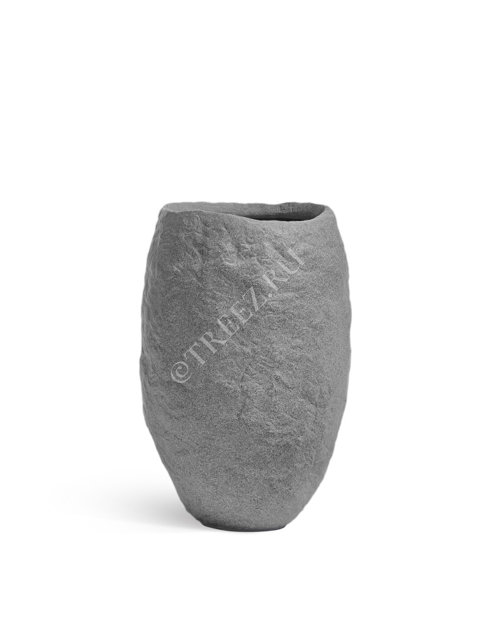 Кашпо TREEZ Effectory - Organic - Высокая чаша - Серый ледник фото