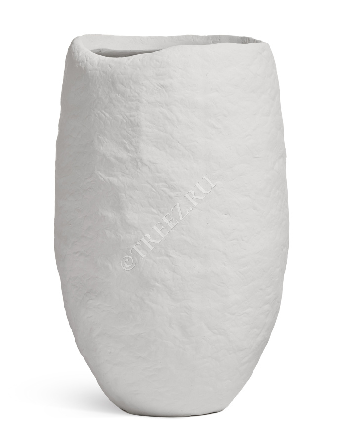 Кашпо TREEZ Effectory - Organic - Высокая чаша - Белый камень фото