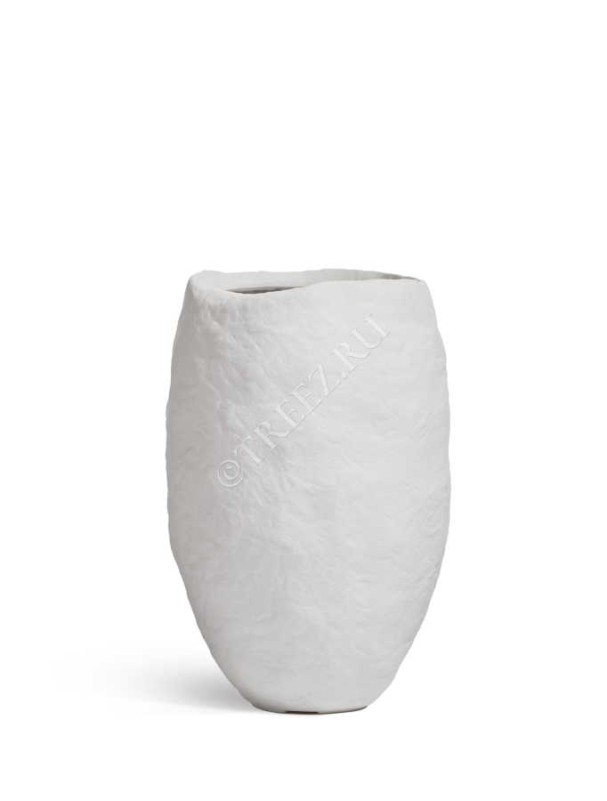 Кашпо TREEZ Effectory - Organic - Высокая чаша - Белый камень фото