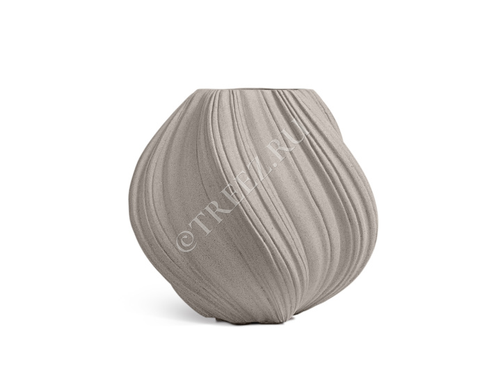 Кашпо TREEZ Effectory - Dune -  Сферическая Design-ваза - Белый песок фото