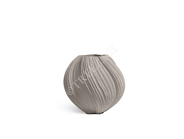 Кашпо TREEZ Effectory - Dune -  Сферическая Design-ваза - Белый песок фото
