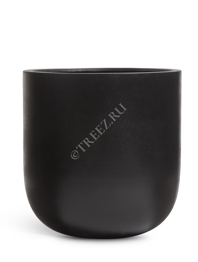 Кашпо TREEZ ERGO - Hard Rock - Цилиндрическая Чаша - Антрацит фото