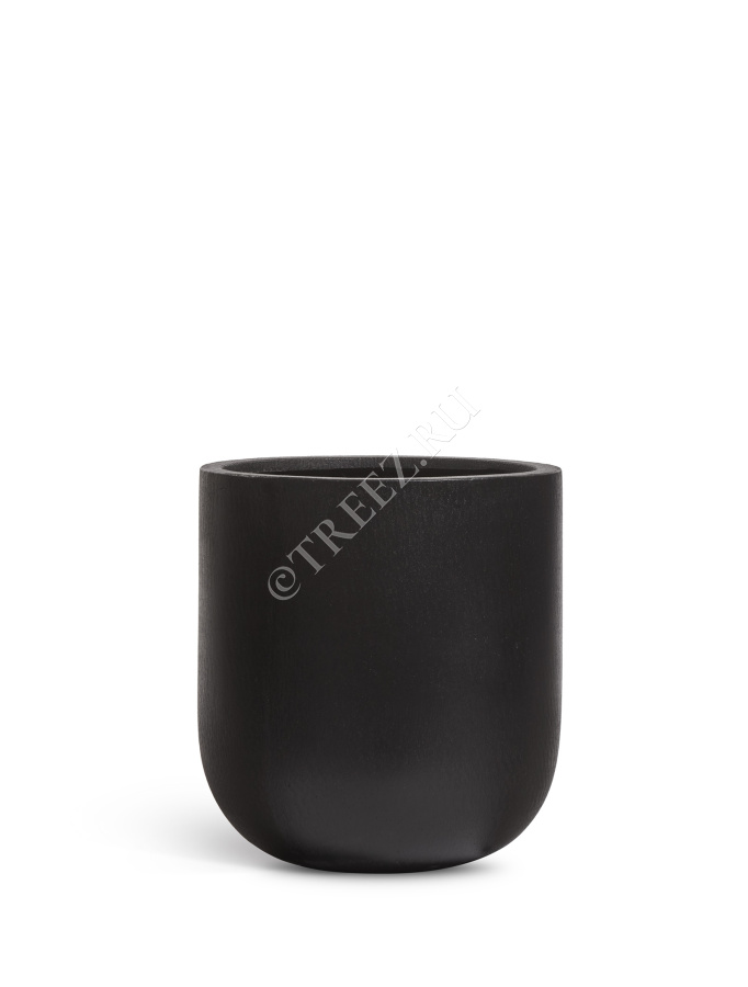 Кашпо TREEZ ERGO - Hard Rock - Цилиндрическая Чаша - Антрацит фото