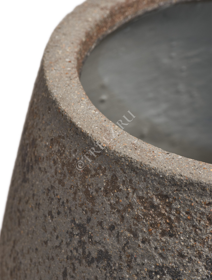 Кашпо TREEZ ERGO - Hard Rock - Ромбовидная чаша - Песок серый беж фото