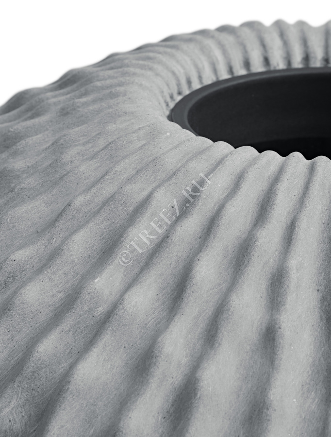 Кашпо TREEZ Effectory - Moho - Сферическая Design-ваза - Дымчато-серый песок фото