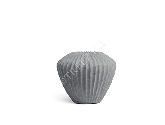 Кашпо TREEZ Effectory - Moho - Сферическая Design-ваза - Дымчато-серый песок фото