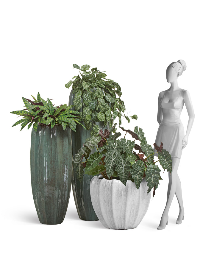 Кашпо TREEZ Effectory - Aura - Высокая Кашпо-ваза - Изумрудный лак фото