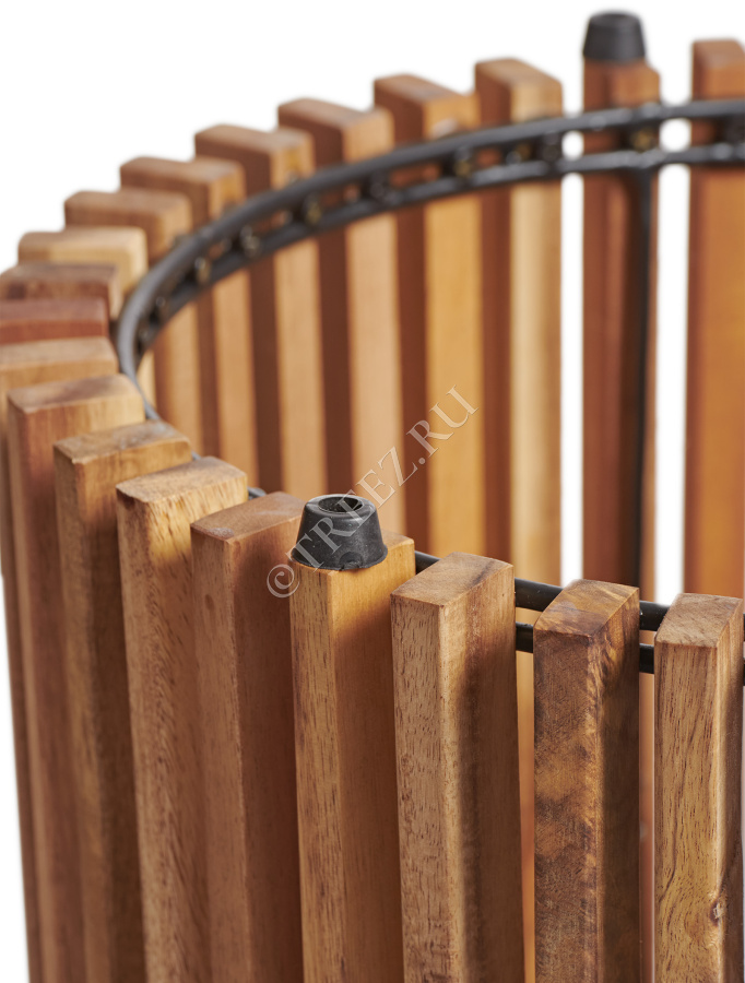 Кашпо TREEZ Effectory - Timberline - Высокий перевёрнутый конус - Тёмное дерево фото