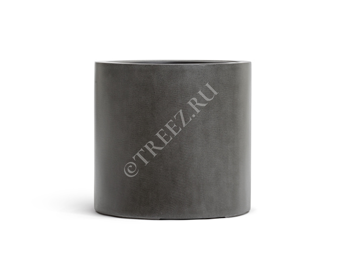 Кашпо TREEZ Effectory - Beton - Цилиндр Тёмно-серый бетон фото