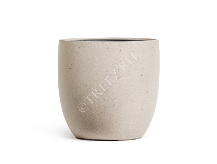 Кашпо TREEZ Effectory - Beton - Округлый конус - Белый песок фото