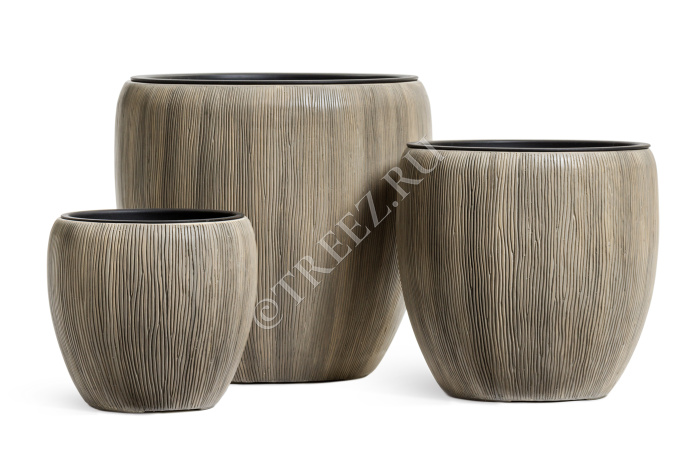 Кашпо TREEZ Effectory - Wow - Конус-Чаша - Капучино фото