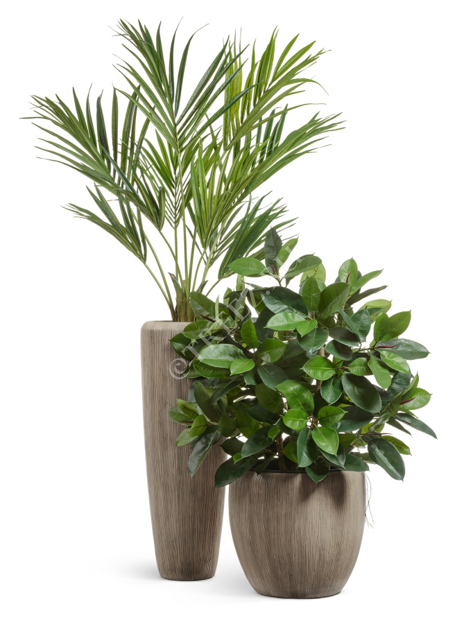 Кашпо TREEZ Effectory - Wow - Высокий конус Design - Капучино фото