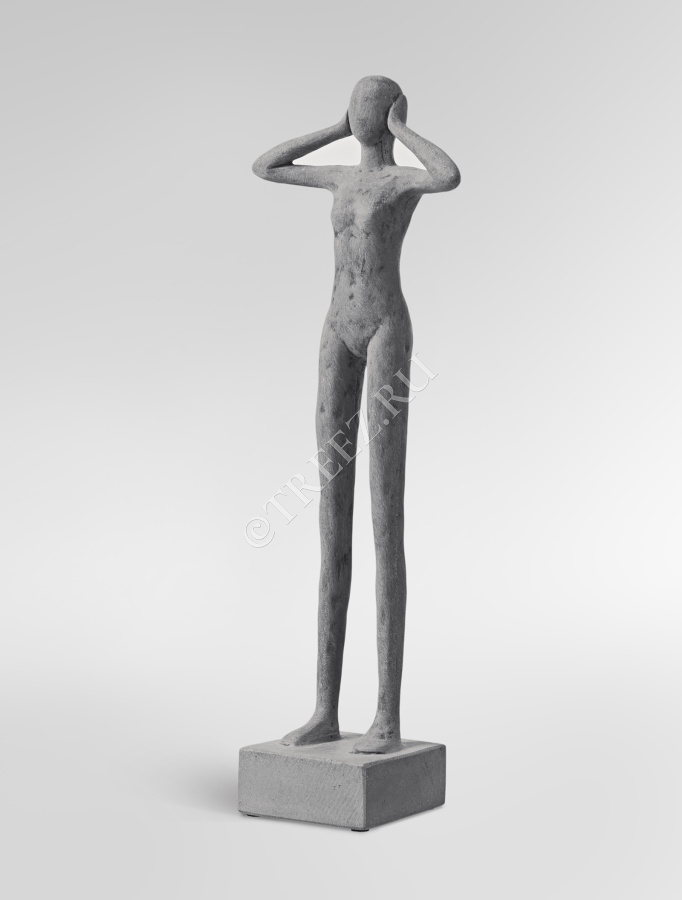 Скульптура TREEZ Effectory - Philosopher's Stone -Триптих "Недеяние зла"- Дымчато-серый песок фото