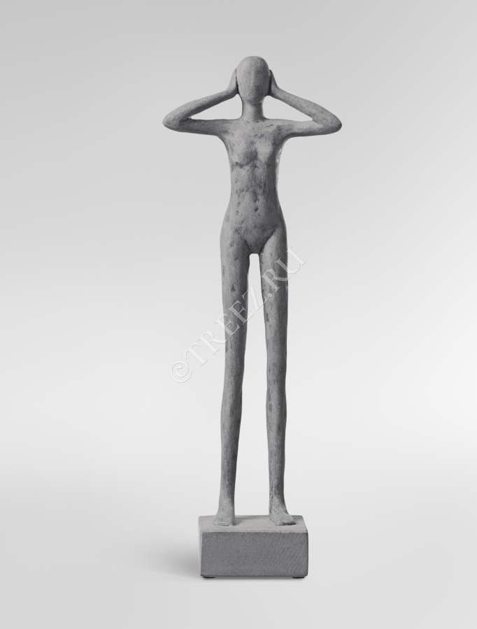 Скульптура TREEZ Effectory - Philosopher's Stone -Триптих "Недеяние зла"- Дымчато-серый песок фото