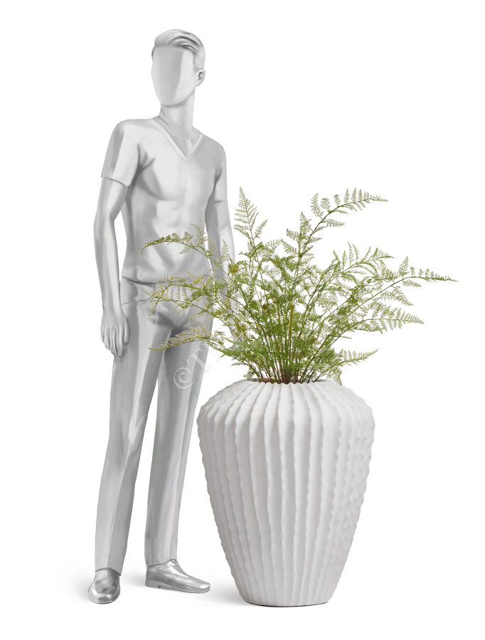 Сет № 106 - Композиция с папоротником в кашпо Treez Effectory Moho фото