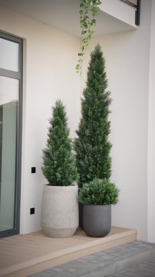 Кашпо TREEZ ERGO - Hard Rock - Высокий округлый цилиндр - Чёрный песок фото